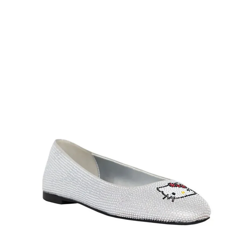 Hello Kitty x Katy Perry Rhinestone Crystal Ballet Flats Bling Shoes womens 9 NE